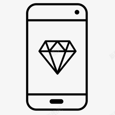 应用钻石珠宝手机图标图标