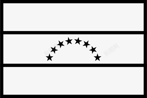 矩形委内瑞拉国家国旗图标图标