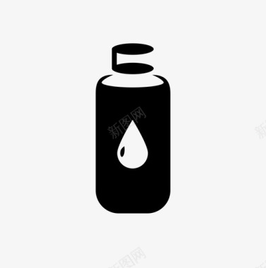 水瓶液体可重复使用图标图标