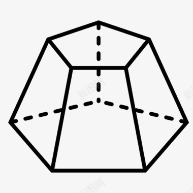 立体标志五边形三维三维形状图标图标