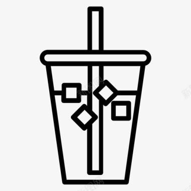 饮料杯子冰块图标图标