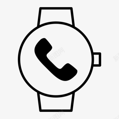 智能手表电话呼叫中心手机图标图标