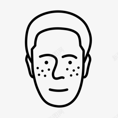 男性人物面孔人类图标图标
