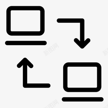 二手车交换图标计算机共享交换网络连接图标图标