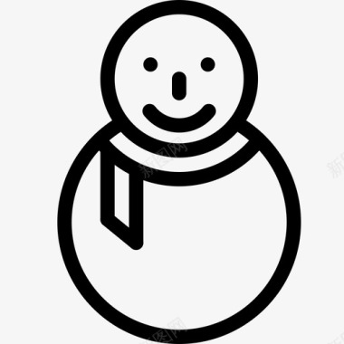 冬天的雪人雪人庆祝圣诞节图标图标