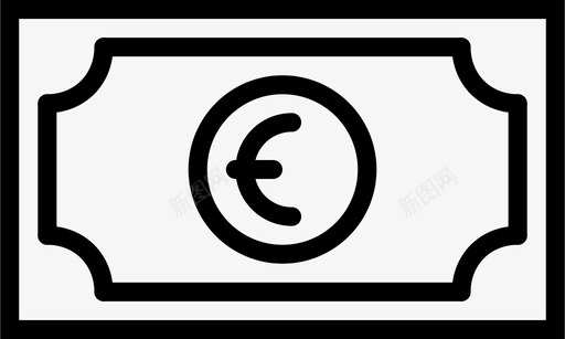 欧元图标欧元电子商务货币图标图标
