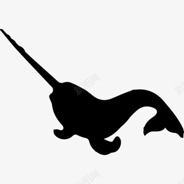 独角鲸海洋动物形状动物动物王国图标图标