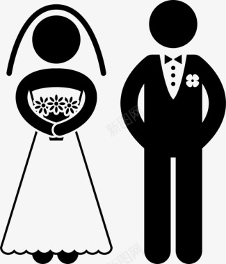 夫妇新婚夫妇丈夫男人图标图标