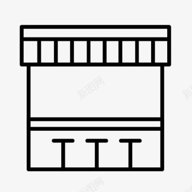 店面大楼咖啡厅图标图标