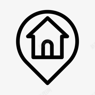 水乡房屋房屋位置建筑gps图标图标