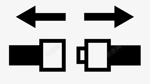 快速到达解开到达安全带图标图标
