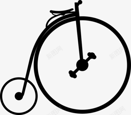 韩国复古旧自行车自行车复古自行车图标图标