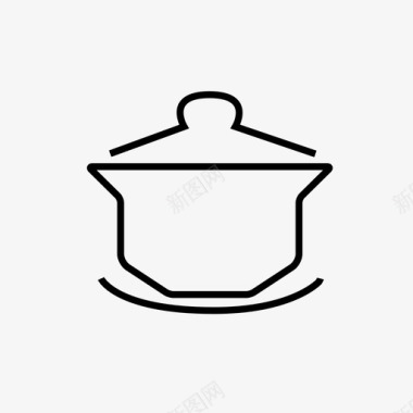 盖碗碗中国茶图标图标