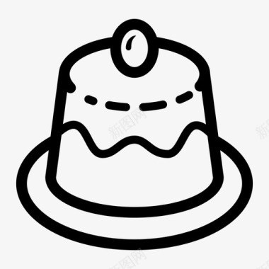 布丁布丁圣诞节甜点图标图标