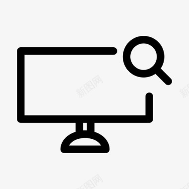 搜索计算机放大镜个人电脑图标图标