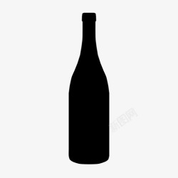 葡萄酒剪影葡萄酒香槟饮料图标高清图片