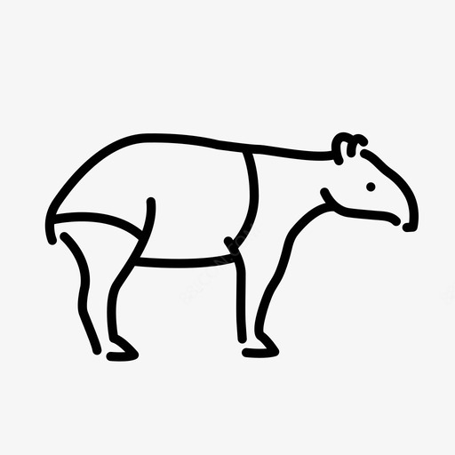 Tapir动物哺乳动物icon图标免费下载 图标skhkhaua icon图标网