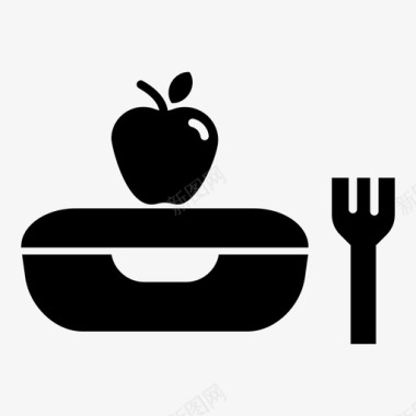 平安夜苹果包装午餐盒苹果早餐图标图标