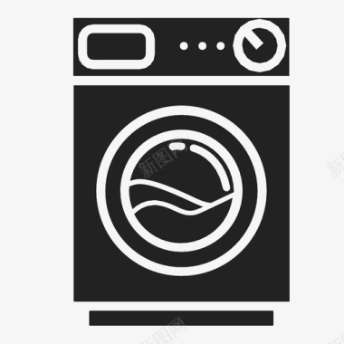 洗衣机洗衣机电器衣服图标图标