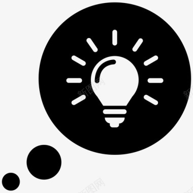 思想泡沫想法创新图标图标