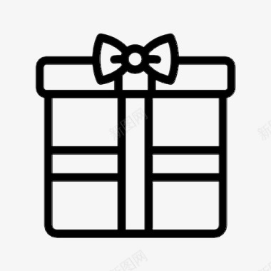 礼品盒蝴蝶结礼物图标图标