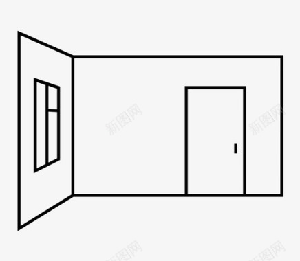 墙建筑图纸图标图标