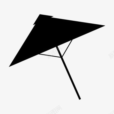 沙滩伞阳伞太阳伞图标图标