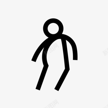 上班的男人坠落的男人身体姿势舞蹈图标图标