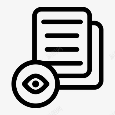 浏览过的文件眼睛笔记图标图标