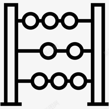 算盘珠子架计算器图标图标