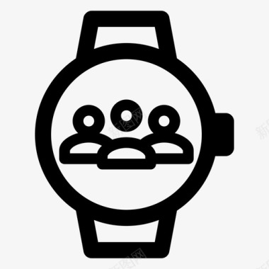 年度会议smartwatch电话会议业务通信图标图标