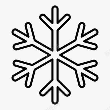 雪花堆积雪花冷冻冰图标图标