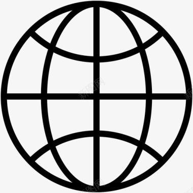 地球仪大气仪地球仪网格图标图标