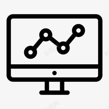 统计监视器计算机屏幕监视器dekstop图标图标