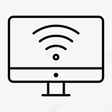 无线连接无线连接监视器计算机计算机显示器图标图标