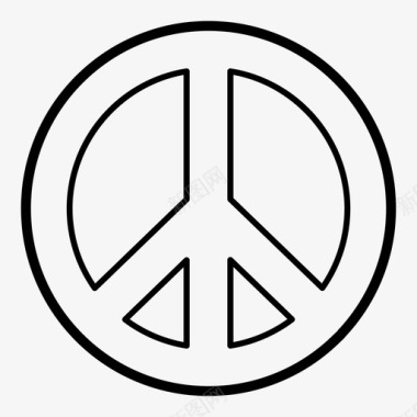 矢量和平的象征希望爱图标图标