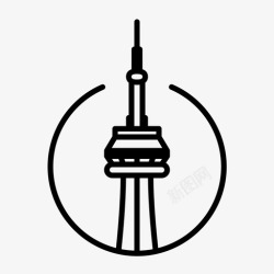多伦多天际线多伦多大厦加拿大图标高清图片