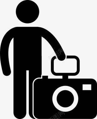 摄影师照相机男人图标图标