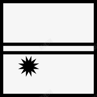 太平洋瑙鲁国家旗帜图标图标