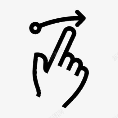 向左旋转手指向左滑动手一个手指图标图标