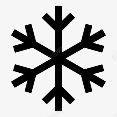 雪花堆积雪花冷冰晶图标图标
