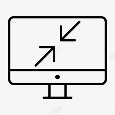 三维工作室最大监视器收缩箭头控件收缩图标图标