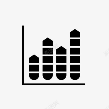 黑色信息图表柱状图图表数据图标图标