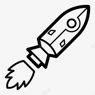 小火箭火箭导弹火箭发射图标图标