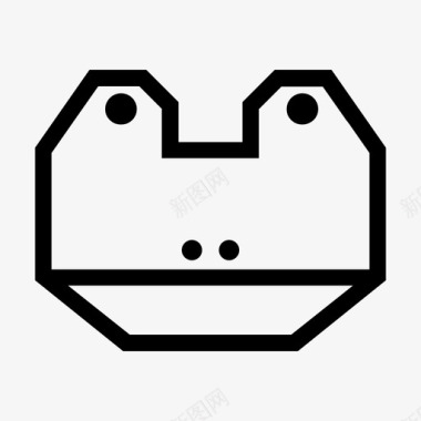 折纸青蛙折纸动物图标图标