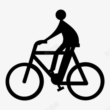 大小轮子自行车自行车手2个轮子自行车图标图标