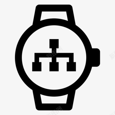 层次smartwatch图表业务连接图标图标