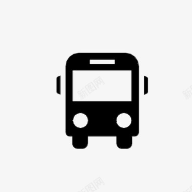 汽车正面公共汽车公共交通旅游图标图标