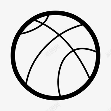 篮球标志篮球比赛运动图标图标