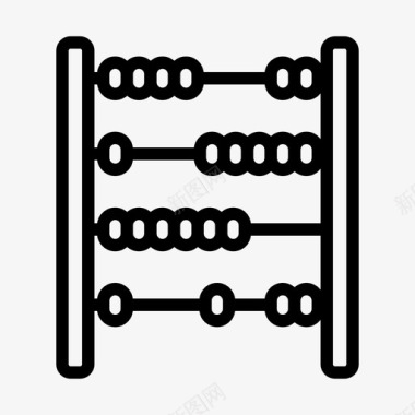 算盘箱子算盘计算教育图标图标